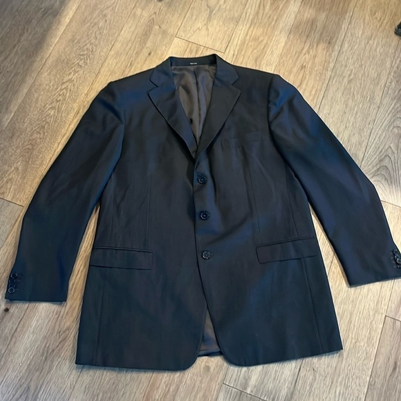 ERMENEGILDO ZEGNA dark gray wool suit jacket sport coat size IT 58 L / US 48 L